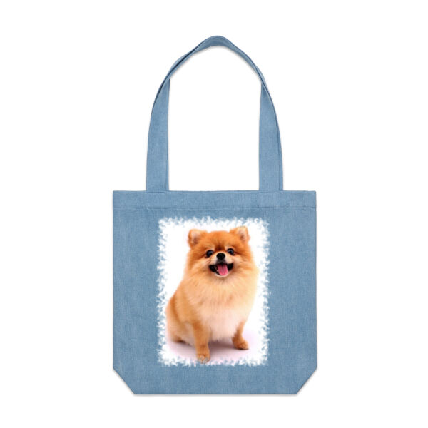 Pomeranian - Denim Carrie Tote Thumbnail